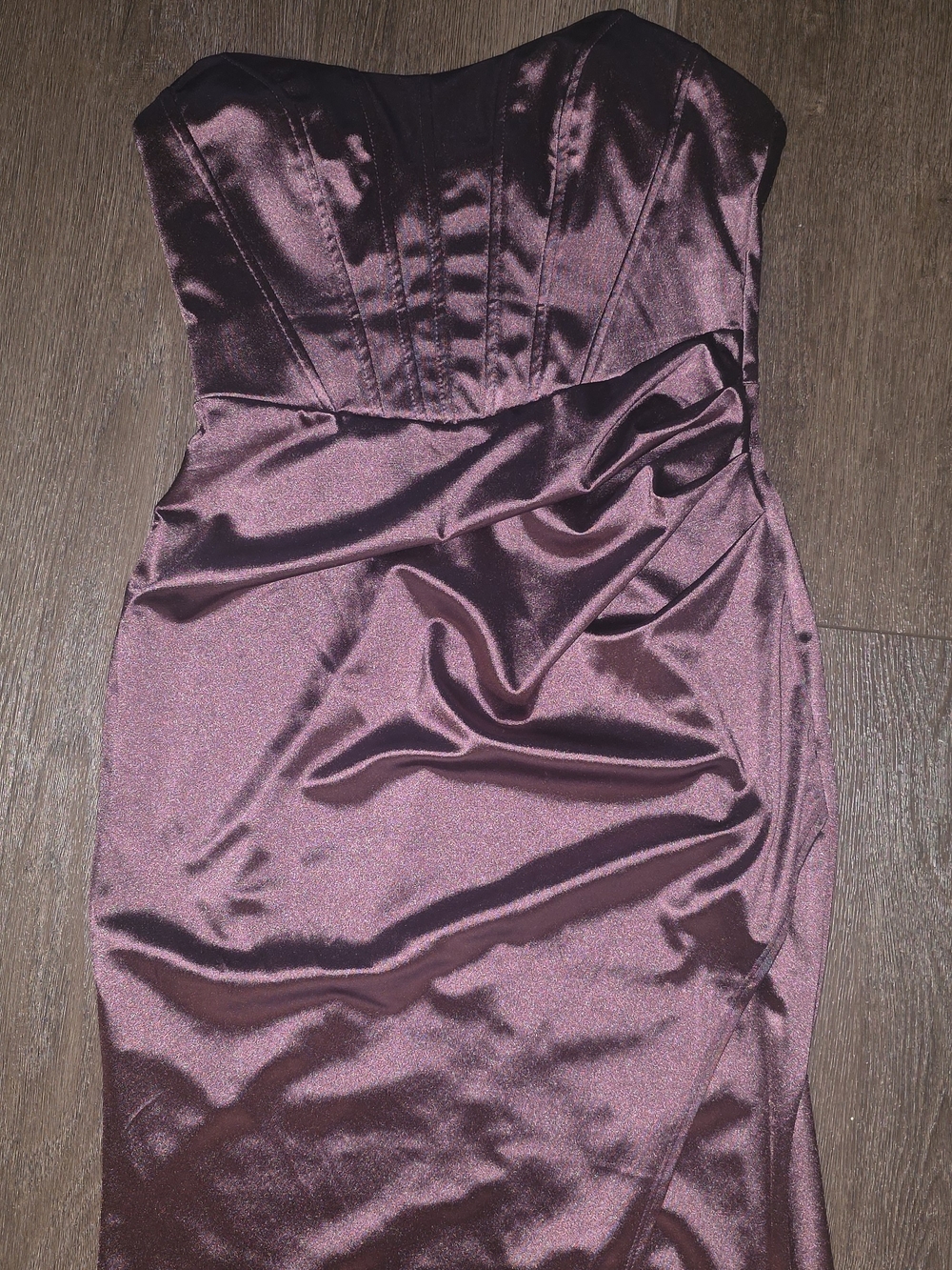 Emerald Sundae Strapless Satin Dress XL